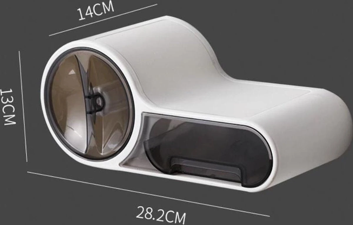 Merkloos Decopatent® Design Toiletrolhouder Met Lade & Leg Plankje - Zonder Boren - Hangende Toiletpapierhouder - Toilet Wc Rol Houder 4 Merkloos Decopatent® Design Toiletrolhouder Met Lade & Leg Plankje - Zonder Boren - Hangende Toiletpapierhouder - Toilet Wc Rol Houder - Afbeelding 2