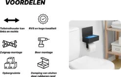 SHATY® WC Rolhouder - Toiletrolhouder - Opbergvak - Bakje - Plankje - Zonder Boren- WC Papier Houder - Toilet Papier Houder - Zwart - Badkameraccessoire - Toiletaccessoire - Inclusief Handoekhaak 14 SHATY® WC Rolhouder - Toiletrolhouder - Opbergvak - Bakje - Plankje - Zonder Boren- WC Papier Houder - Toilet Papier Houder - Zwart - Badkameraccessoire - Toiletaccessoire - Inclusief Handoekhaak -Badkamer Product Winkel 1200x769