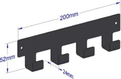 Marcellis - Industriële Handdoekhaak - Ophanghaak - 4 Haken - Mat Zwart - Staal - Metaal - Incl. Bevestigingsmateriaal 10 Marcellis - Industriële Handdoekhaak - Ophanghaak - 4 Haken - Mat Zwart - Staal - Metaal - Incl. Bevestigingsmateriaal -Badkamer Product Winkel 1200x782