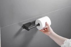 Nevana Toiletrolhouder - WC Rolhouder - Toiletpapier - Papier Rol Houder - Zelfklevend - Zonder Boren - Zwart - RVS 13 Nevana Toiletrolhouder - WC Rolhouder - Toiletpapier - Papier Rol Houder - Zelfklevend - Zonder Boren - Zwart - RVS -Badkamer Product Winkel 1200x799