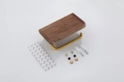 Lopoleis WC Rolhouder – Luxe Toiletrolhouder Walnoothout – Goud – Zelfklevend – WC Rolhouder Zonder Boren – Toiletrolhouder Met Plankje – WC Rolhouder Goud – Badkamer Accessoires -Badkamer Product Winkel 1200x800 6