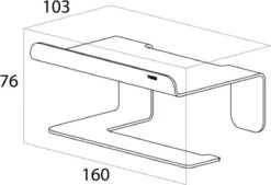 Tiger Colar - Toiletrolhouder Met Planchet - Zwart -Badkamer Product Winkel 1200x819