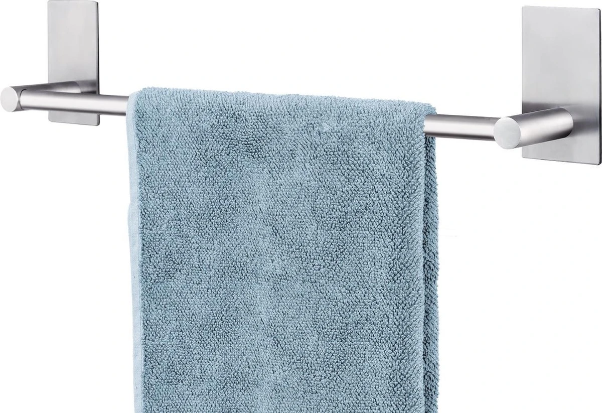 Tatkraft John - Zelkflevende Handdoekstang - Vaatdoek/Keukengerei/Handdoeken Stang Houder Rek Handdoekenrek Muur Steun - Wand Ophangsysteem Voor In De Keuken/Badkamer/Keukenkast - Handdoekrek Handdoekenstang - Zonder Boren - Geborsteld RVS - 40CM 3 Tatkraft John - Zelkflevende Handdoekstang - Vaatdoek/Keukengerei/Handdoeken Stang Houder Rek Handdoekenrek Muur Steun - Wand Ophangsysteem Voor In De Keuken/Badkamer/Keukenkast - Handdoekrek Handdoekenstang - Zonder Boren - Geborsteld RVS - 40CM