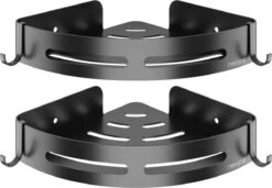 Doucherek 2 Stuks - Douchemand - Hangend Hoek - Telescopisch - Zonder Boren - Zwart - RVS -Badkamer Product Winkel 1200x831 2