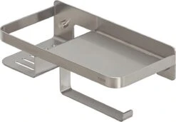 Tiger Caddy - Toiletrolhouder Met Planchet 24 Cm - RVS Geborsteld -Badkamer Product Winkel 1200x831