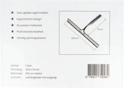 Aquafy Raamwisser RVS - Incl. Douchespons - Douchetrekker Voor Badkamer - Raamwisser Douche - Douchewisser RVS - Luxe Trekker Met Ophanghaak -Badkamer Product Winkel 1200x852 4