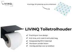 Toiletset Zwart 4-delig - Toiletaccessoireset - Toiletborstelhouder - Toiletrolhouder - Reserverolhouder - Handdoekhaakjes - RVS - Toilet Accessoires Set - Badkamer -Badkamer Product Winkel 1200x854 6