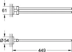 GROHE Essentials Handdoekhouder - Metaal - Chroom - 40371001 -Badkamer Product Winkel 1200x865 2