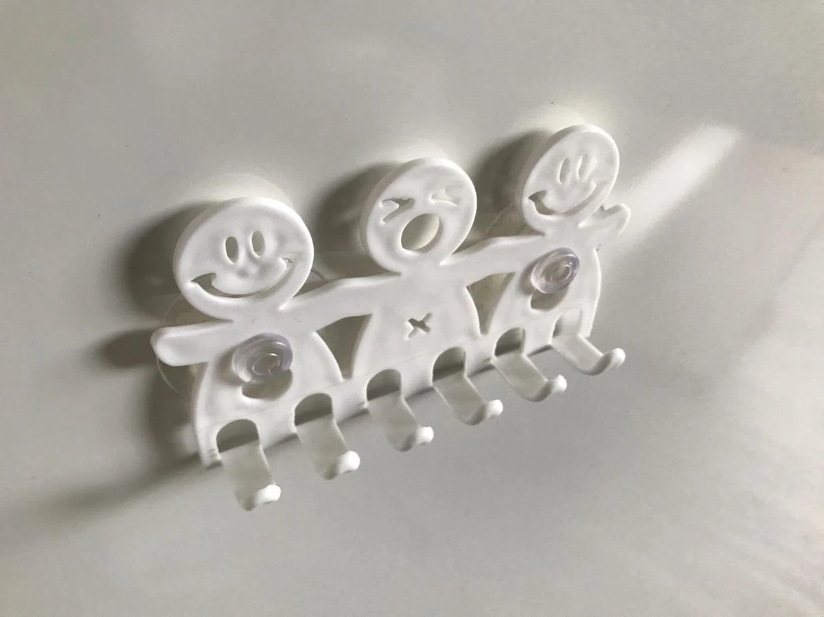 Merkloos Tandenborstel – Tandenborstelhouder – Tandenpoetsen – Badkamer – Hangen – Wastafel – Planchet – Bewaren – Houder – Hygiënisch – Kunststof – Wit – EPIN 3D 4 Merkloos Tandenborstel – Tandenborstelhouder – Tandenpoetsen – Badkamer – Hangen – Wastafel – Planchet – Bewaren – Houder – Hygiënisch – Kunststof – Wit – EPIN 3D - Afbeelding 2