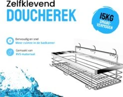 RVS Doucherek Zelfklevend Zonder Boren - Douchemand Hangend - 15KG Draagvermogen - Zilver/Chroom 13 RVS Doucherek Zelfklevend Zonder Boren - Douchemand Hangend - 15KG Draagvermogen - Zilver/Chroom -Badkamer Product Winkel 1200x952 2
