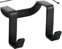 Tomado Metaltex - Dubbele Haak Galileo - Mat Zwart - 6x4cm -Badkamer Product Winkel 1200x962