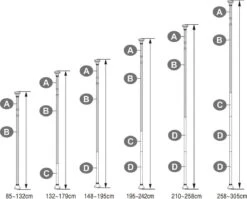 Merkloos Telescopisch Douche Rek Met 4 Lagen - Verstelbaar Bad / Douche Hoekrek Opbergrek - Uitschuifbaar Van 85-305 Cm - Wit -Badkamer Product Winkel 1200x965