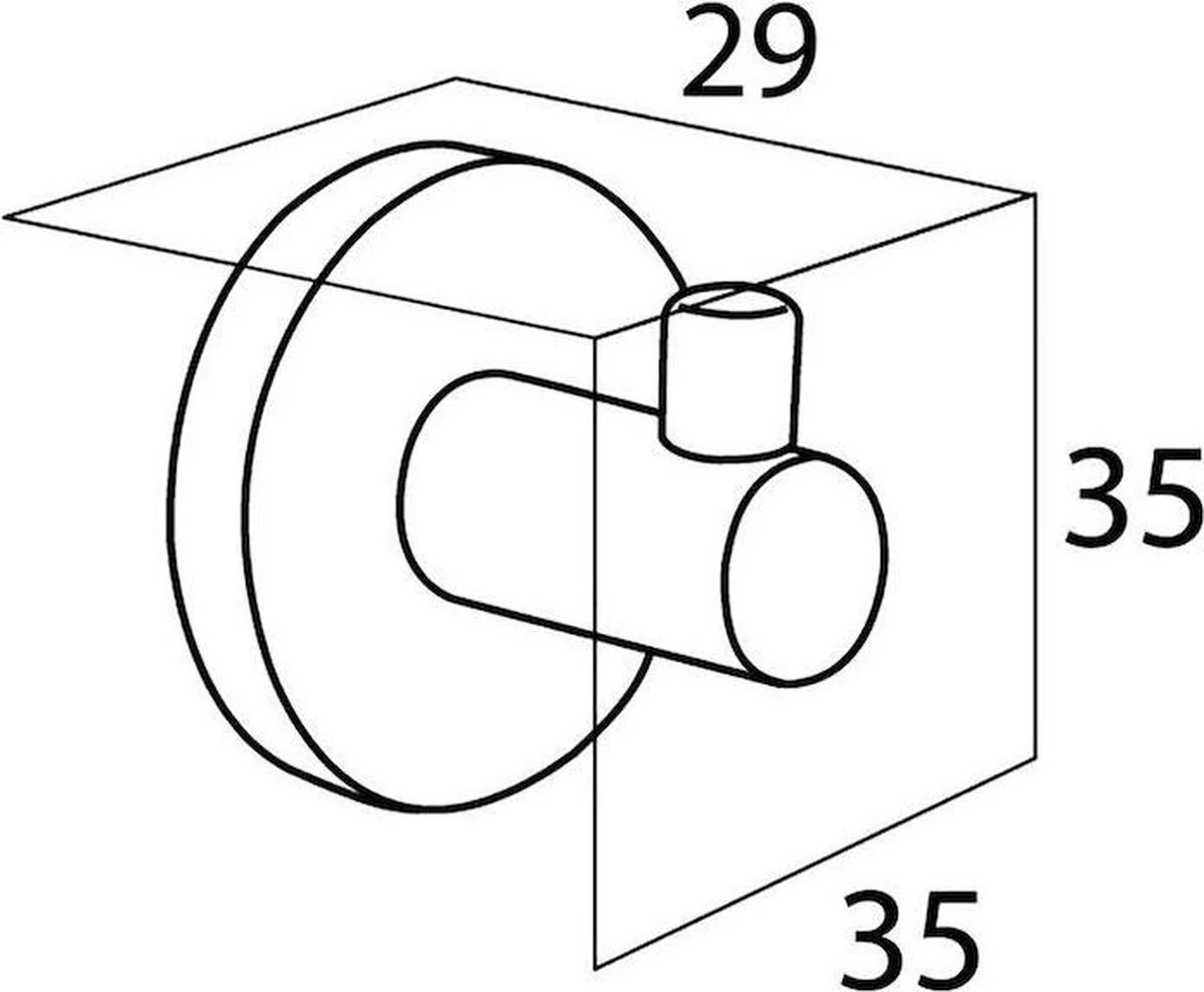 Tiger Boston - Handdoekhaak Klein - RVS Geborsteld 4 Tiger Boston - Handdoekhaak Klein - RVS Geborsteld - Afbeelding 2