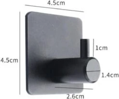 Plakhaakjes - Handdoekhaakjes - Ophanghaak - Wandhaak - Vaatdoekhouder - Zelfklevend - RVS - Zwart 9 Plakhaakjes - Handdoekhaakjes - Ophanghaak - Wandhaak - Vaatdoekhouder - Zelfklevend - RVS - Zwart -Badkamer Product Winkel 1200x997