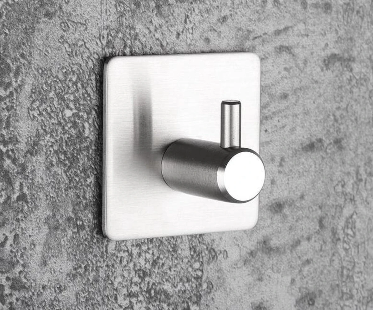 Merkloos RiMa7 - Handdoekhaakjes - Ophanghaak - RVS - Zilver - Zelfklevend Vierkant - 4 Stuks 4 Merkloos RiMa7 - Handdoekhaakjes - Ophanghaak - RVS - Zilver - Zelfklevend Vierkant - 4 Stuks - Afbeelding 3