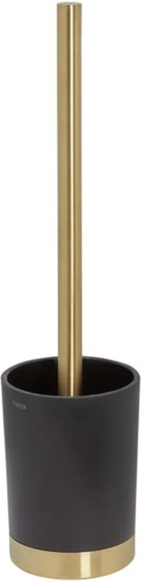 Tiger Tune - Toiletborstel Met Houder Vrijstaand - Messing Geborsteld / Zwart 3 Tiger Tune - Toiletborstel Met Houder Vrijstaand - Messing Geborsteld / Zwart