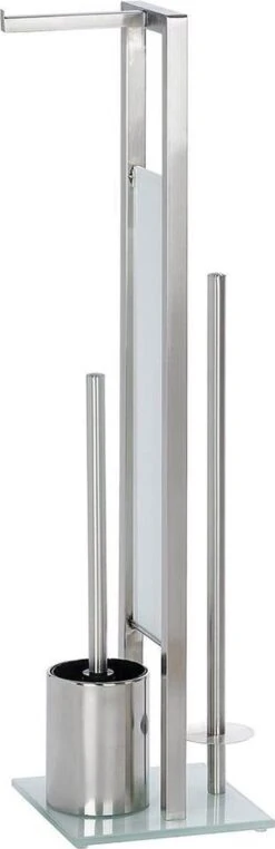 WENKO Toiletbutler Rivalta RVS Mat - Toiletborstel Met Houder, Toiletrolhouder En Reserverolhouder -Badkamer Product Winkel 389x1200