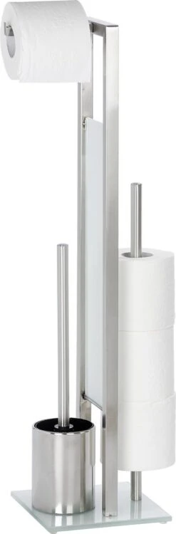 WENKO Toiletbutler Rivalta RVS Mat - Toiletborstel Met Houder, Toiletrolhouder En Reserverolhouder -Badkamer Product Winkel 395x1200 1