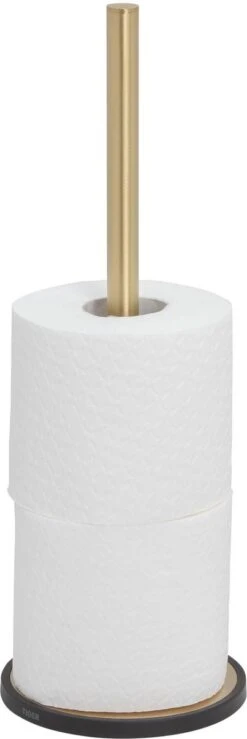 Tiger Tune - Reserverolhouder Vrijstaand - Messing Geborsteld / Zwart -Badkamer Product Winkel 401x1200