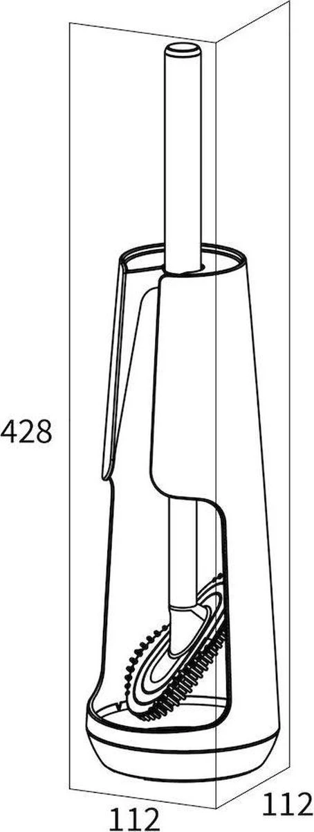 Tiger Tess - Toiletborstelhouder Vrijstaand Met Swoop® Borstel Flexibel - Zwart / Antraciet 11 Tiger Tess - Toiletborstelhouder Vrijstaand Met Swoop® Borstel Flexibel - Zwart / Antraciet - Afbeelding 9