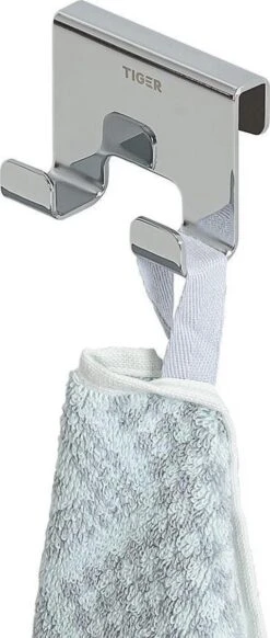 Tiger Caddy - Douchehaak - Glaspaneel Dikte 6-8 Mm - 3,5 X 7 X 5 Cm - Chroom -Badkamer Product Winkel 509x1200