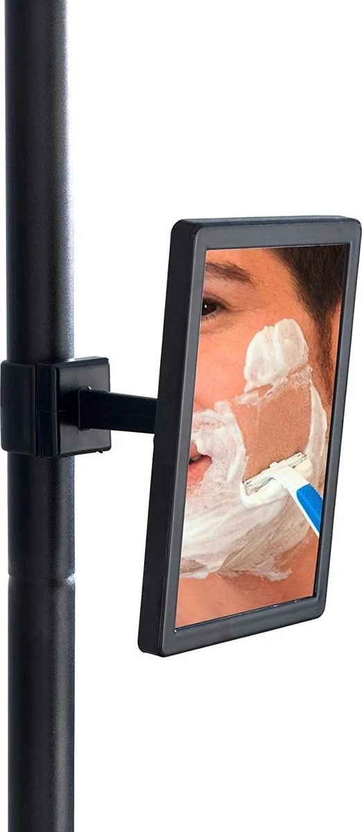 WENKO Telescopisch Doucherek Big Black 3-laags Met Spiegel Zilver/zwart - Bevestigen Zonder Boren 12 WENKO Telescopisch Doucherek Big Black 3-laags Met Spiegel Zilver/zwart - Bevestigen Zonder Boren - Afbeelding 10