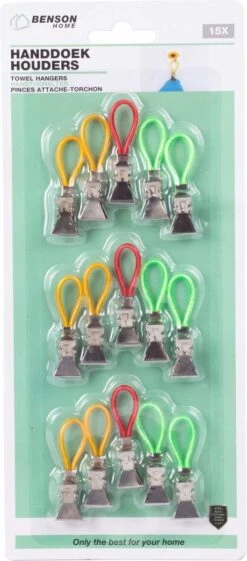 Merkloos Benson Handdoekhouders - Handdoekclips - 15 Stuks -Badkamer Product Winkel 528x1200