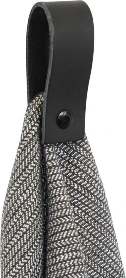 SETPRIJS - 2x Leren Magneet-lus - ZWART - Handles And More® (handdoekhaak - Handdoekhaakje - Handdoeklus - Handdoekhanger - Magnetische Handdoekhouder) -Badkamer Product Winkel 546x1200