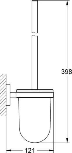 GROHE Essentials Toiletborstelset (wandmodel) - Chroom 27 GROHE Essentials Toiletborstelset (wandmodel) - Chroom -Badkamer Product Winkel 569x1200
