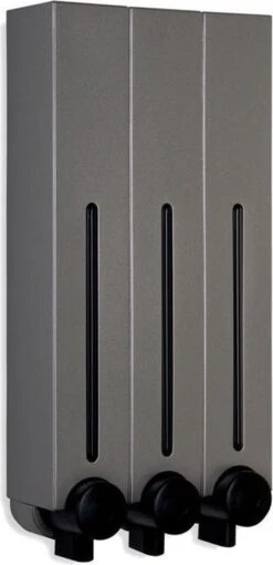 Zeepdispenser - RVS Kleur - 3 Kamer - 3 Reservoirs - 3 X 500ml - Hangend - Wandmontage