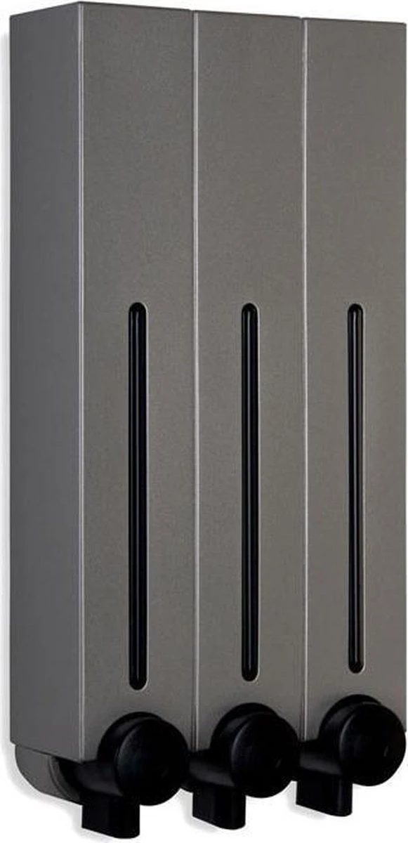 Zeepdispenser - RVS Kleur - 3 Kamer - 3 Reservoirs - 3 X 500ml - Hangend - Wandmontage 2 Zeepdispenser - RVS Kleur - 3 Kamer - 3 Reservoirs - 3 X 500ml - Hangend - Wandmontage