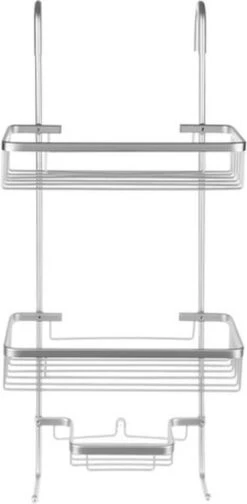 SIEPS Luxe Doucherek Zilver - Doucherek Zonder Boren - Doucherek Hangend - Doucherekje - Doucherekjes - Aluminium -Badkamer Product Winkel 588x1200