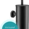Homefy Toiletborstel Met Houder- Toiletborstel Zwart - Extra Hygiënisch - Inclusief Ophangsysteem - Zwart -Badkamer Product Winkel 596x1200