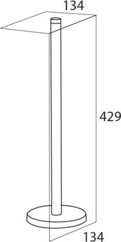 Tiger - Reserverolhouder - Vrijstaand - RVS Geborsteld -Badkamer Product Winkel 600x1200 3