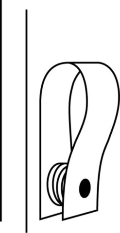 SETPRIJS - 2x Leren Magneet-lus - ZWART - Handles And More® (handdoekhaak - Handdoekhaakje - Handdoeklus - Handdoekhanger - Magnetische Handdoekhouder) -Badkamer Product Winkel 616x1200