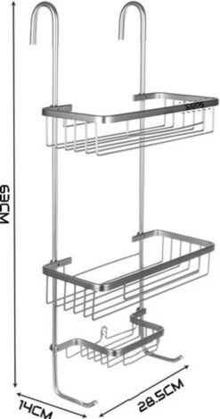 SIEPS Luxe Doucherek Zilver - Doucherek Zonder Boren - Doucherek Hangend - Doucherekje - Doucherekjes - Aluminium -Badkamer Product Winkel 632x1200 2