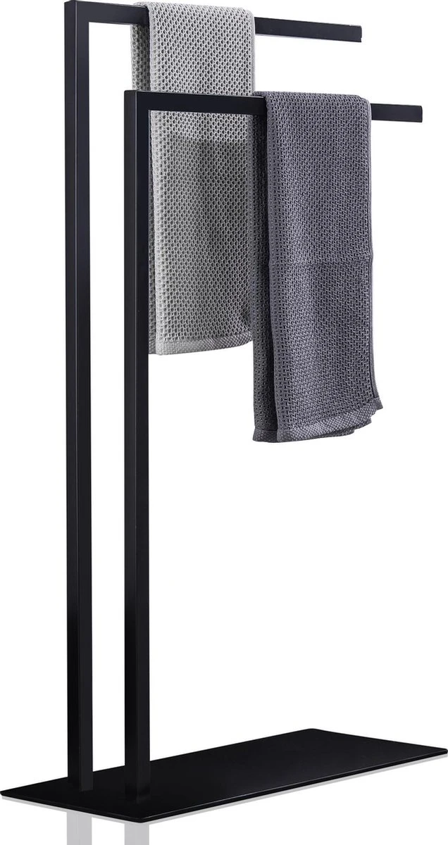 LOMAZOO Handdoekrek Badkamer Zwart - Handdoekenrek Badkamer - Handdoekhouder Staand Roma 3 LOMAZOO Handdoekrek Badkamer Zwart - Handdoekenrek Badkamer - Handdoekhouder Staand Roma