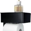 Gatot Goodies RVS Toiletrolhouder Met Plankje - WC Rolhouder Zwart Zonder Boren –Toiletpapierhouder Zelfklevend – Met Lade 1 Gatot Goodies RVS Toiletrolhouder Met Plankje - WC Rolhouder Zwart Zonder Boren –Toiletpapierhouder Zelfklevend – Met Lade -Badkamer Product Winkel 641x1200