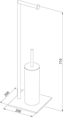 Sealskin Tube - Toiletbutler - Toiletrolhouder - Toiletborstel Met Houder - Vrijstaand - Zwart -Badkamer Product Winkel 643x1200 1