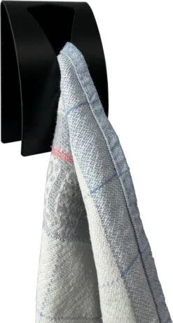 Handdoekhaak Set - RVS Zelfklevende Handdoekhaakjes - Handdoekhouder Badkamer - 2 Stuks - Zwart -Badkamer Product Winkel 643x1200