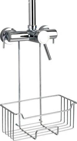 WENKO Doucherek Milo 25x36cm RVS Glanzend - Doucherek Zonder Boren - Doucherek Hangend -Badkamer Product Winkel 656x1200