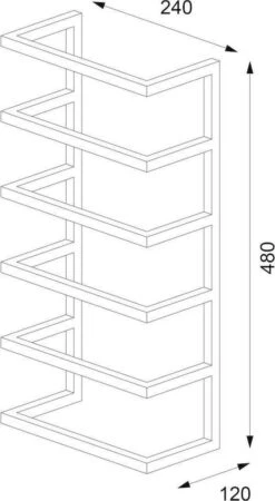 Sealskin Carré - Handdoekrek Groot - 12 X 24 X 48 Cm - Zwart -Badkamer Product Winkel 659x1200 1