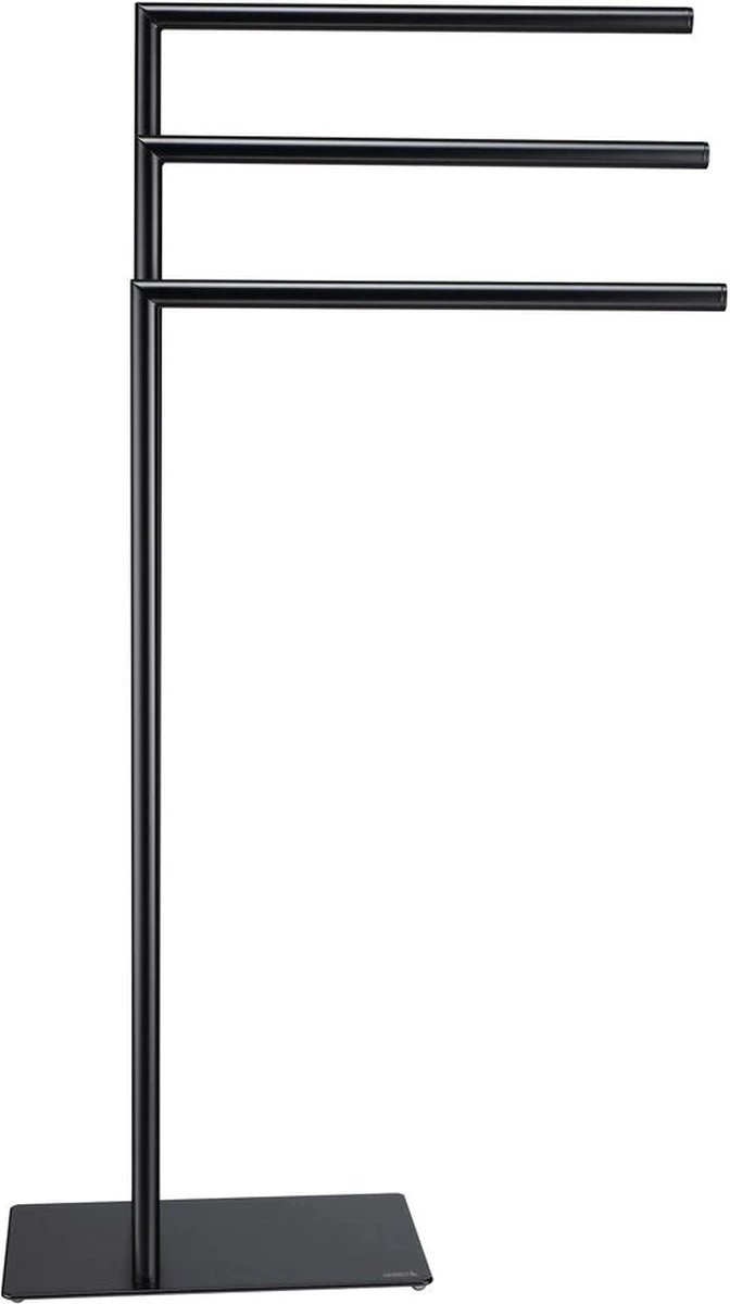 Sealskin Tube - Handdoekrek 3-armig Vrijstaand - Zwart 5 Sealskin Tube - Handdoekrek 3-armig Vrijstaand - Zwart - Afbeelding 3