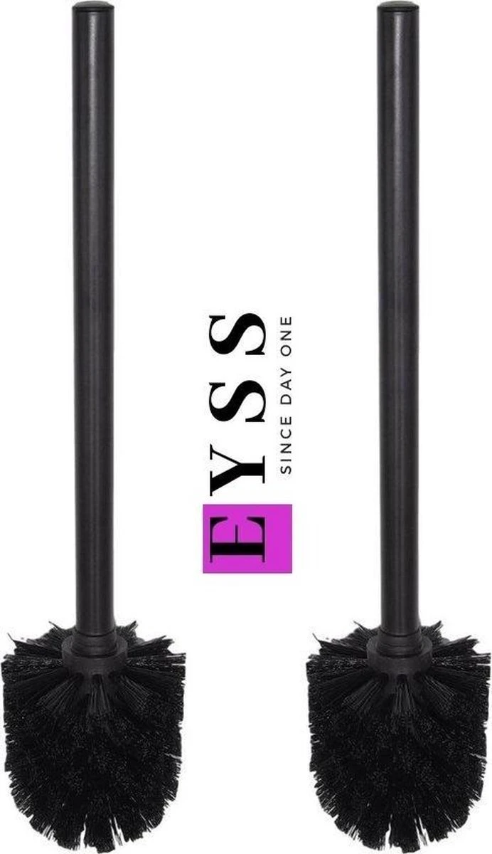 Toiletborstel Mat Zwart - WC Borstel - Set Van 2 3 Toiletborstel Mat Zwart - WC Borstel - Set Van 2