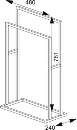 Sealskin Carré - Handdoekrek - 24 X 48 X 78,5 Cm - Vrijstaand - Zwart 13 Sealskin Carré - Handdoekrek - 24 X 48 X 78,5 Cm - Vrijstaand - Zwart -Badkamer Product Winkel 712x1200