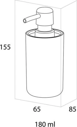 Tiger Porto - Zeepdispenser 200 Ml - Vrijstaand - Zwart -Badkamer Product Winkel 729x1200