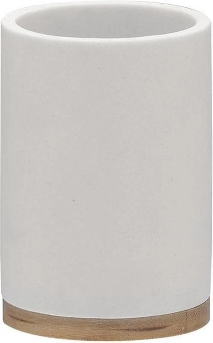 Sealskin Grace - Tandenborstelbeker Vrijstaand - Wit 3 Sealskin Grace - Tandenborstelbeker Vrijstaand - Wit