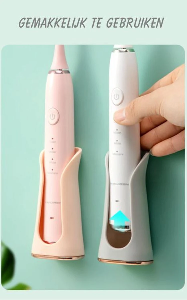 Happy Goodz Houder - Elektrische Tandenborstelhouder - GRIJS 1 Stuk - Flexibele Siliconen - Hangend Aan De Muur Zonder Boren - Geschikt Voor Oral-b & Philips Sonicare - Toothbrush Holder 6 Happy Goodz Houder - Elektrische Tandenborstelhouder - GRIJS 1 Stuk - Flexibele Siliconen - Hangend Aan De Muur Zonder Boren - Geschikt Voor Oral-b & Philips Sonicare - Toothbrush Holder - Afbeelding 4