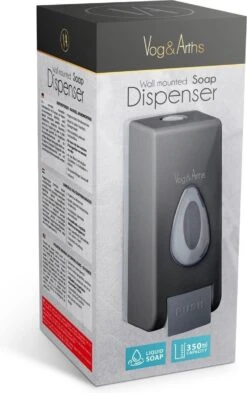 Vog&Arths - Zeepdispenser Wandmontage - Hangend Zeeppompje Muur - Zwart - Mechanische Zeep Pomp - 350ML - Zonder Batterijen! -Badkamer Product Winkel 754x1200 1