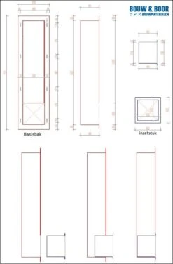 SAAR -Inbouw Toilet Reserve Rolhouder RVS - Met - MAT WIT - Inzetstuk , (uitneembaar) -72 X 20 X 13 Cm - Inbouwdiepte 12 Cm -Badkamer Product Winkel 788x1200 1